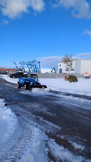 Plowing the yard with our new Genie GTH-5519 with a bucket from our friends DeJong Equipment Co., Inc. | Wellbuilt Equipment Inc.