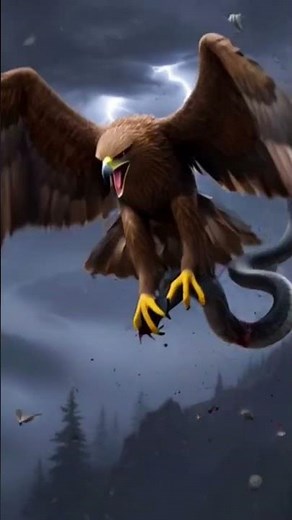 Cobra Survives Sky Drop → Returns for Revenge on Eagle Nest!🦅🐍#music #animals #eagle sub and like