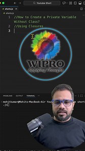 🔐 Private Variable bina Class? Haan, Closure se! 💡 JavaScript interviews ka ek classic question — “Class ke bina private variable kaise banate hain?” Answer simple hai: Closures 🔥 Function ke andar variable rakho, sirf required methods return karo, aur data safe Beginners ho ya interview prep kar rahe ho — ye concept must-know hai 💯 Daily aise hi coding nuggets ke liye follow & subscribe #javascript #closure #jsinterview #codingtips #mohitdecodes | MohitDecodes