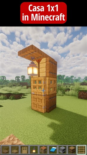 🏠 CASA 1x1 BLOCCHI in MINECRAFT 🏠 #minecraft #minecraftbuilding #minecrafttutorial #perte #vanilla