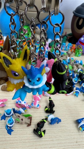 192K views · 16K reactions | Should we do all the eeveelutions? For the filament we use link in bio Model by @scrazyone1 Printed with @bambulab_official #pokemon #vaporeon #eevee #eeveelution #3dprinting #keychain | LM3D | Facebook