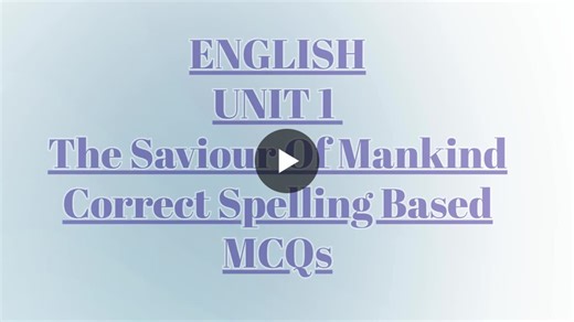 **9th Class English Unit 1 The Saviour of Mankind Correct Spellings Paper 2026 | Class 9 English Guess Paper** Are you preparing for the **9th Class English Paper 2026**? This video provides the most… | Bisma Ramzan