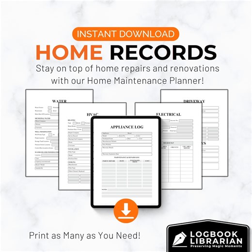 Home Maintenance Planner: Repair & Renovation Tracker (digital Download PDF) - Etsy