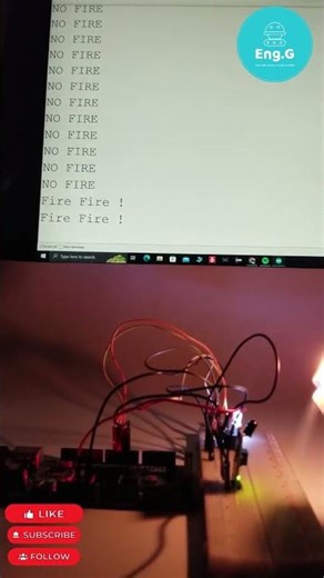 Fire alarm With arduino #arduinoproject #arduino #technology #fire