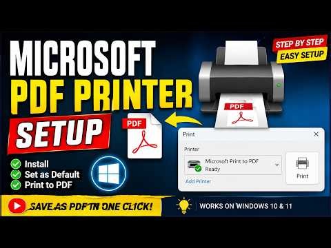 How to Add Microsoft Print to PDF Printer in Windows 10 & 11