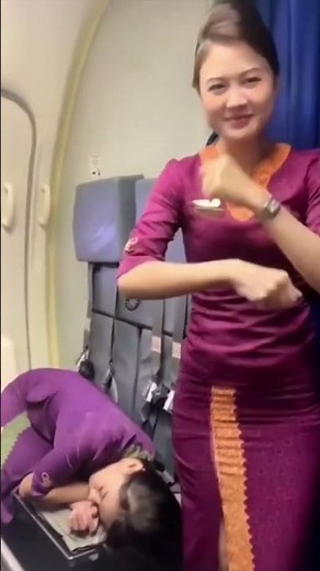 Chinese Girl Sleeping at 30,000 Feet