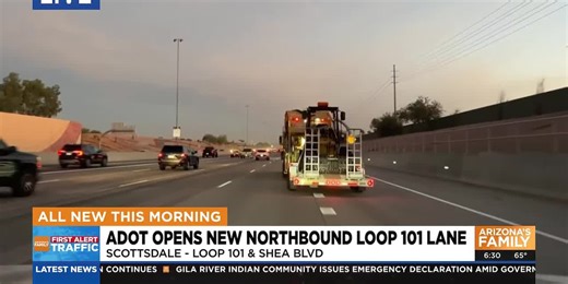 New northbound lane opens on Loop 101 in Scottsdale