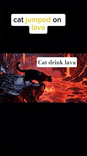 What Happens When a Cat Falls in Lava? 🐱🔥 (AI Video)#viral #shortfeed