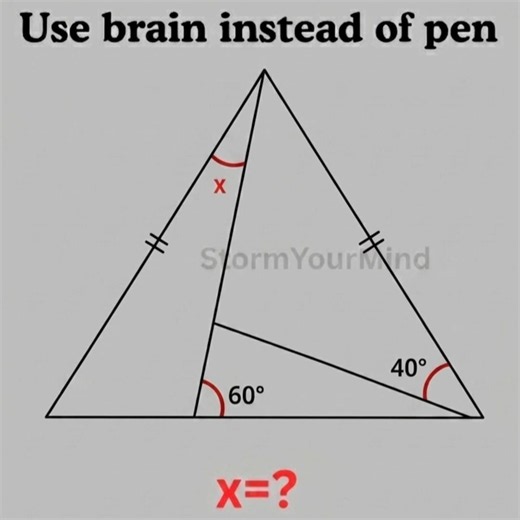 Basic mathematics Triangle problem algebra tricky problem #mathteacher #mathlover #mathfun #algebra