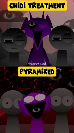 Sprunki Wenda Treatment Pyramixed vs Chidi Treatment - All Characters #shorts #sprunki
