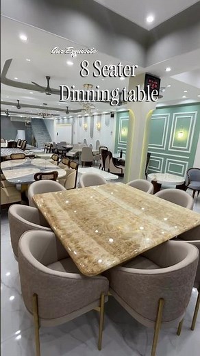 8 seater dining table with SS base and chairs | Luxury dining set | #diningset #luxury