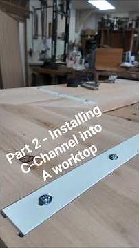 Part 2 - Installing C-channel into this worktop! #whcreations #woodworking #officetable