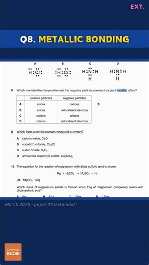 IGCSE Chemistry - Multiple Choice (exams from 2026) #chemistry #exams #revision