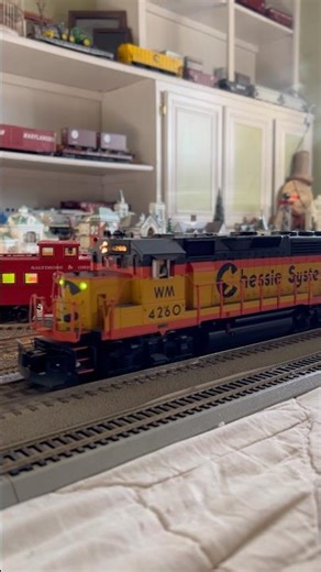 Running ALL my Chessie(WM) Safety cabeese #train #modelrailroad #modeltrains #caboose #chessie #hey