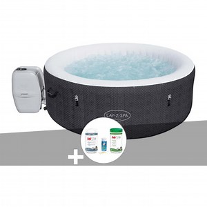 Kit spa gonflable Bestway Lay-Z-Spa Havana rond Airjet 2/4 places   Kit traitement brome