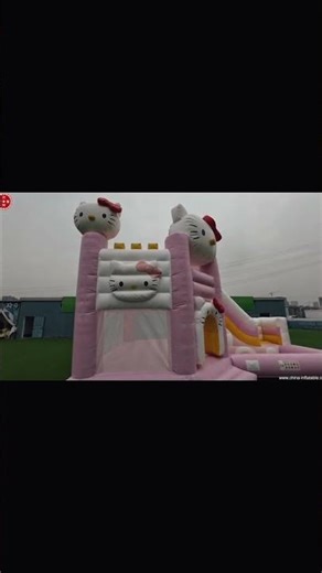 Hello Kitty themed inflatable bouncy castle #inflatablecastles