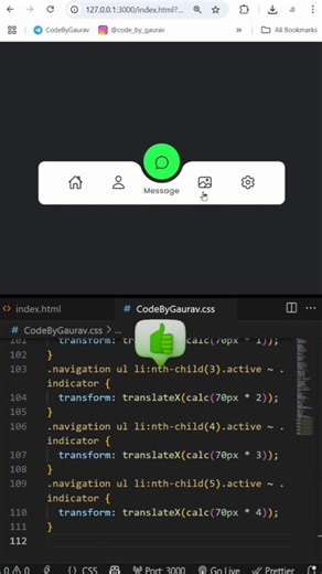 Magic Navigation Menu 🔥 | HTML CSS Animation #webdevelopment # #coding#animation