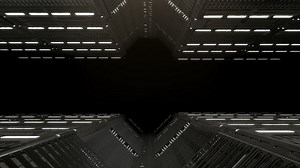 Tour of the hangar of an alien spaceship - Free Stock Video