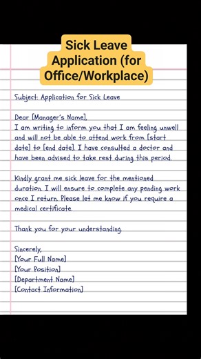 198K views · 821 reactions | Leave application letter writing idea part_73 #leaveapplication | English Class | Facebook