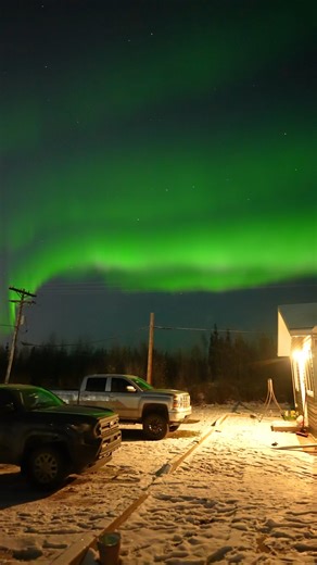 The northern lights tonight from my front door in North Pole, Alaska | Vincent Ledvina - 'The Aurora Guy'