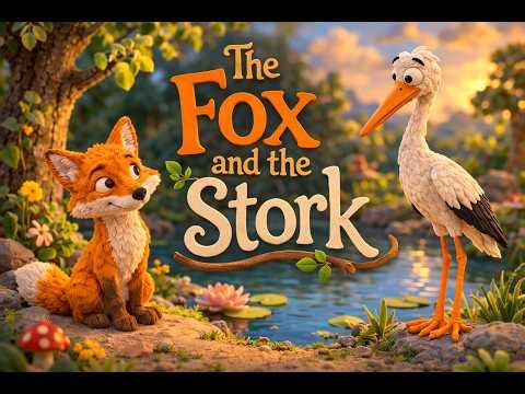 The Fox and the Stork | Aesop’s Fables for Kids | Moral Story About Kindness