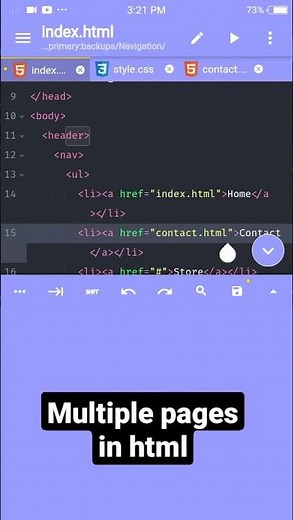 Multiple pages in html5