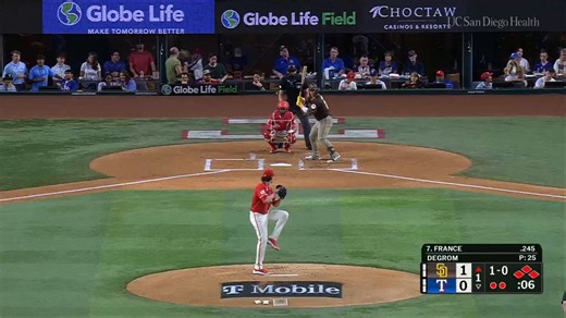 Coming into tonight’s game, Rangers pitchers had a 7.05 ERA in the 1st inning and allowed 24 home runs.The Padres, who had scored the fewest runs through 4 innings, plate 5 in the 1st inning.Wow