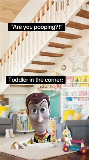 Funny toddler reaction when mom asks “Are you pooping?!”