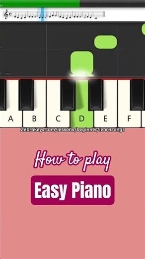 Learn Easy Piano, played with only one hand