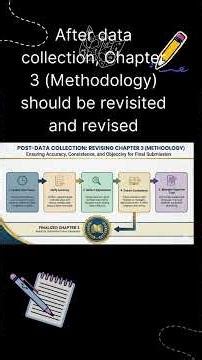 After data collection, Chapter 3 Methodology should be revisited and revised #thesis #youtubeshorts