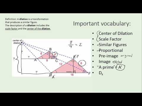 Dilations in Geometry part 1