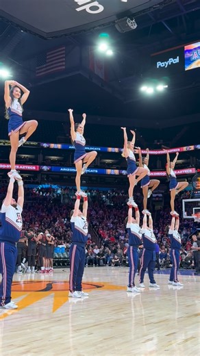 Arizona Cheerleaders & Mascots on Instagram: "Live from Mortgage Matchup Center 🏀✨ #arizonacheerleading #beardown"