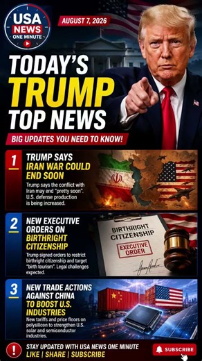 Trump's Biggest News Today | August 7, 2026 #usanews #news #ytshorts #trump