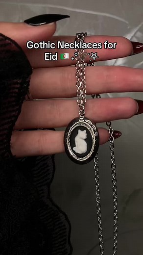 ⁺‧₊˚ ཐིGothic Necklaces ཋྀ ˚₊‧⁺ . ─────⋆⋅ ☾ ⋅⋆ ────── ◾️ Limited stock ◾️Hand to hand delivery ( Via World Express) . ◾️DM via instagram to order .(lilith’s_locket) #goth #fyp #dzair🇩🇿 #dz #algeria #dz #algerie #gothgirl #gothic #aestheticvideos #pourtoi #🇩🇿 #tunisia🇹🇳 #🇩🇿 #الجزائر #viralvideos #foryouu