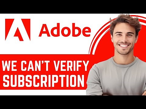 FIXED We Can't Verify Your Subscription Status - Adobe ( easy step)