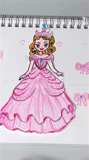 Princess dress up paper diy #disney #papercraft #paperdiy #handmade #trending #shorts #short