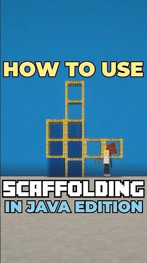 I FINALLY cracked the code on how to use Scaffolding in Java edition 🧠 #minecraft