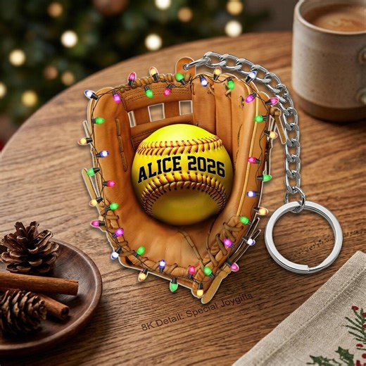 Personalized Softball Keychain Custom Name & Year, Softball Player Gift, Softball Team Gift, Softball Coach Gift, Girl Softball Player Gift - Etsy