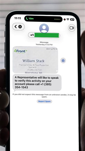 🚨 Scam Alert 🚨 We’re seeing scam texts circulating that pretend to be from 4Front Credit Union, and a few red flags stand out immediately: • The job title shown does not exist at 4Front • Transaction verification texts from us come from 5-digit short codes, not phone numbers • The logo shown is not our current logo • “Marcelona” isn’t even a town — Mancelona is • And overall… it just feels phishy (because it is) ⚠️ We will never ask you to call a random number to verify activity. Unfortunately