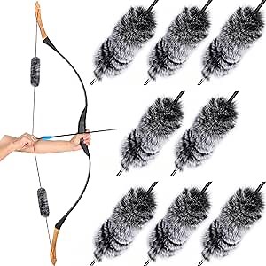 Wettarn 8 Pcs Otter Hide Bow String Silencer, Dampener Compound Bow String Accessories, Suitable for Recurve Traditional Hunting Shock Absorption