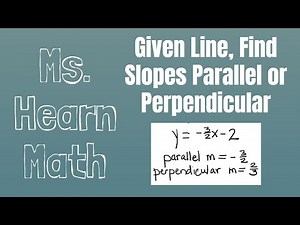 Finding slopes of lines parallel and perpendicular to a line given in standard form