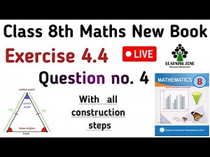 Exercise 4.4 Question no. 4 Class 8 |Chapter 4 Exercise 4.4 Maths New Book 2023 PTB | Learning Zone