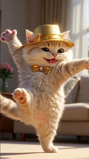 Funny Dancing Cat 😂 Viral Moves #cartoon #shortvideo #music