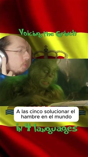 VOICING THE GRINCH IN 4 LANGUAGES 🇮🇹🇫🇷🇪🇦🇧🇷 #doppiaggio #fandub #grinch #multilanguage