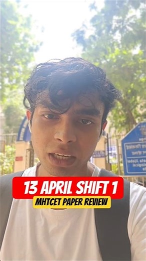 13 April Shift 1 Mhtcet 2026 Paper Review | Mhtcet paper Solving #mhtcet2026 #paperreview #cetcell