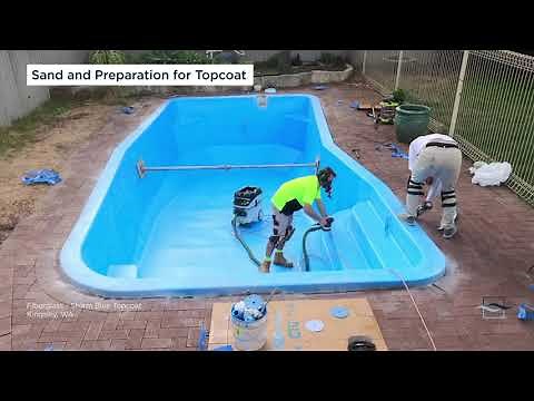Fiberglass Pool Resurface - Storm Blue, Kingsley WA