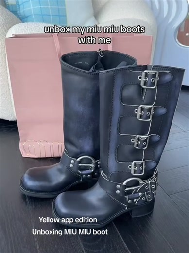 Unboxing miu miu boot🥰💛😍 🔗On my bio #unboxing#affordable#fashionfinds#luxury#linkinbio