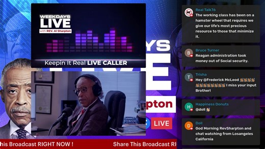🎙️ Keeping It Real w/ Al Sharpton LIVE 🕐 Monday - Friday, 1-4 PM ET 📞 Call In & Join the Conversation: 877-532-5797 ➡️ Like, Share, & Subscribe to the National Action Network’s YouTube channel ➡️ Get Involved: Join us, support our mission, and donate directly at nationalactionnetwork.net | The National Action Network
