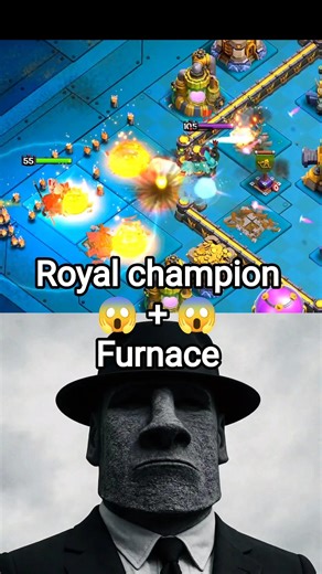 Town Hall 18 vs Royal Champion + Furnace😱🗿 #clashofclans #coc #gaming #shorts #viral #new