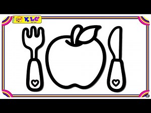 ( Fruits ) Apple and BIG Marker Pencil Coloring / 🍎🍏Fun &Art for Kids | KLC KIDS TABLE 🎨